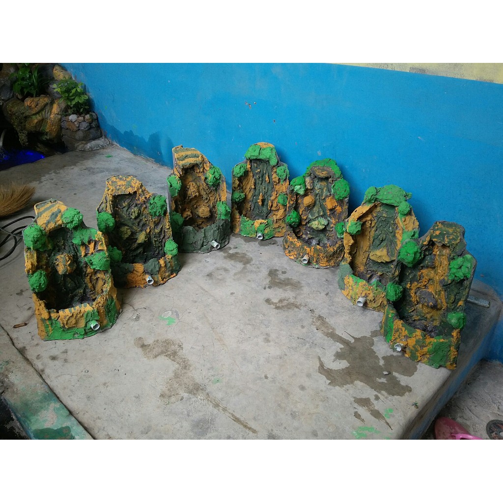 miniatur tebing air terjun aquarium/aquascape