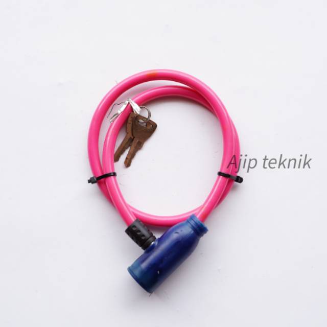 Kunci Sepeda / Cable Lock Sepeda (Warna Random)