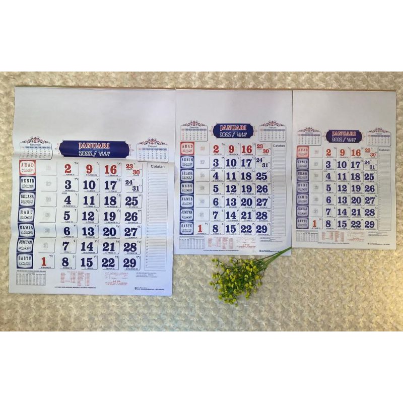 

KALENDER 2022 UKURAN BESAR 48x63 Cm