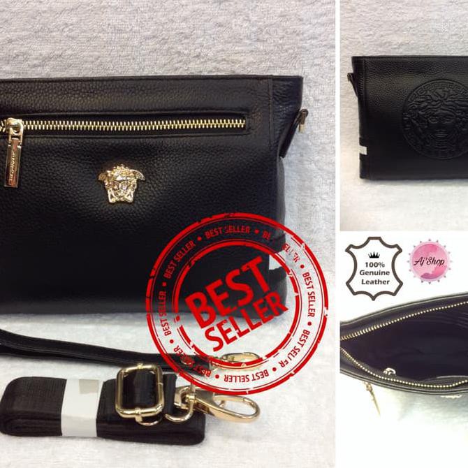 TAS CLUTCH HANDBAG PRIA ASLI KULIT IMPORT -