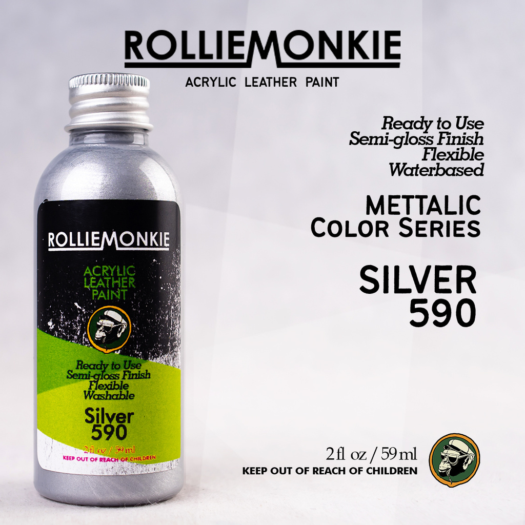 

Rolliemonkie Cat Acrylic Leather Paint - Silver, not angelus