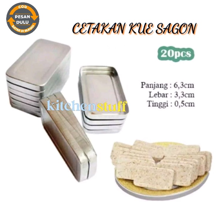 Cetakan kue sagon kelapa bakar / Loyang kue sagon kelapa bakar isi 20pcs