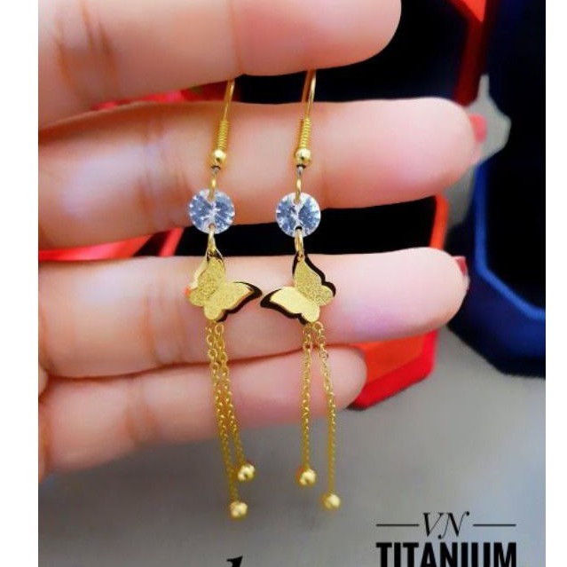 Titanium Anting Kupu Gold