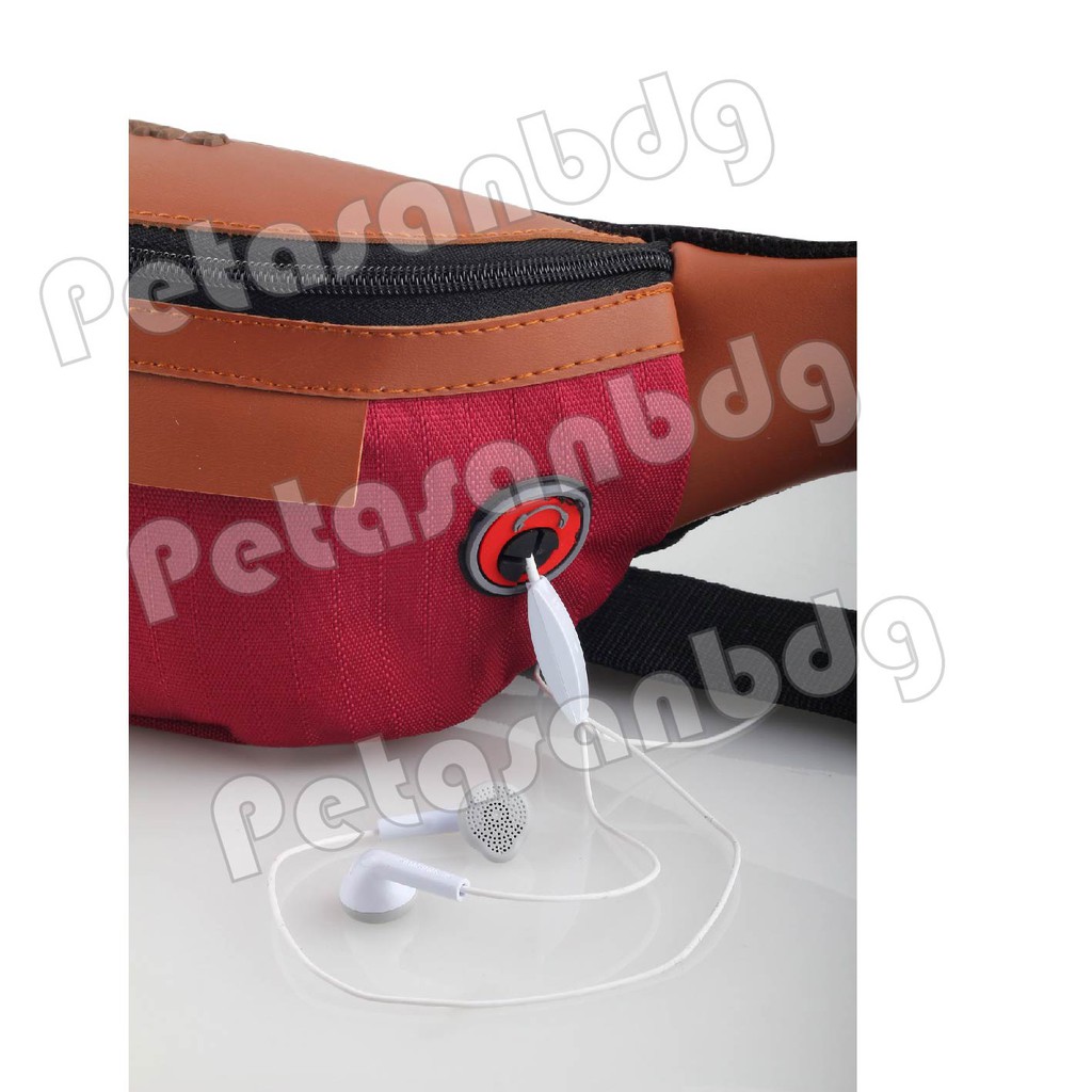 RTM - Tas Selempang Gear Bag X - Tawny .PT Leather Waistbag WITH EARPHONE HOLE