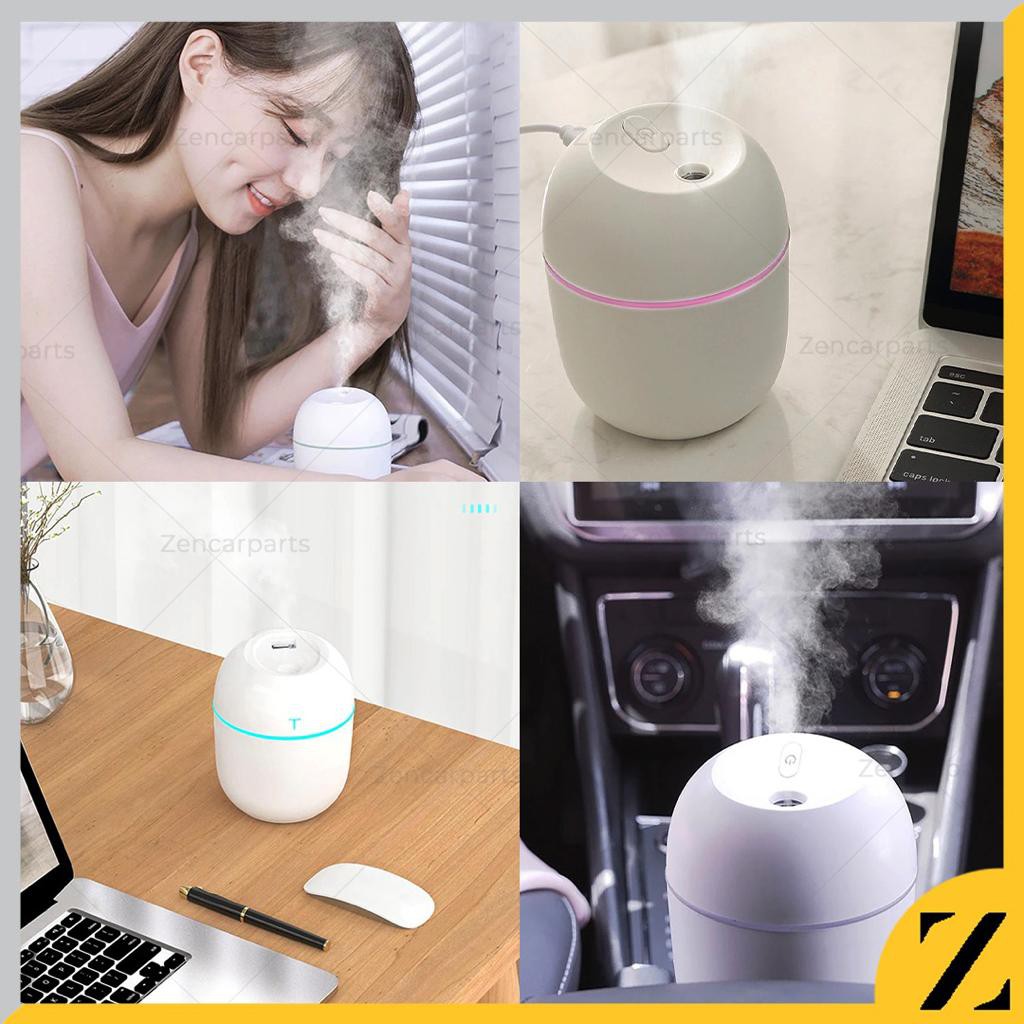 Humidifer Usb Pelembab Udara  Portable Mini Aromatherapy  Diffuser Mobil Ruangan Kamar Car Home LED-2