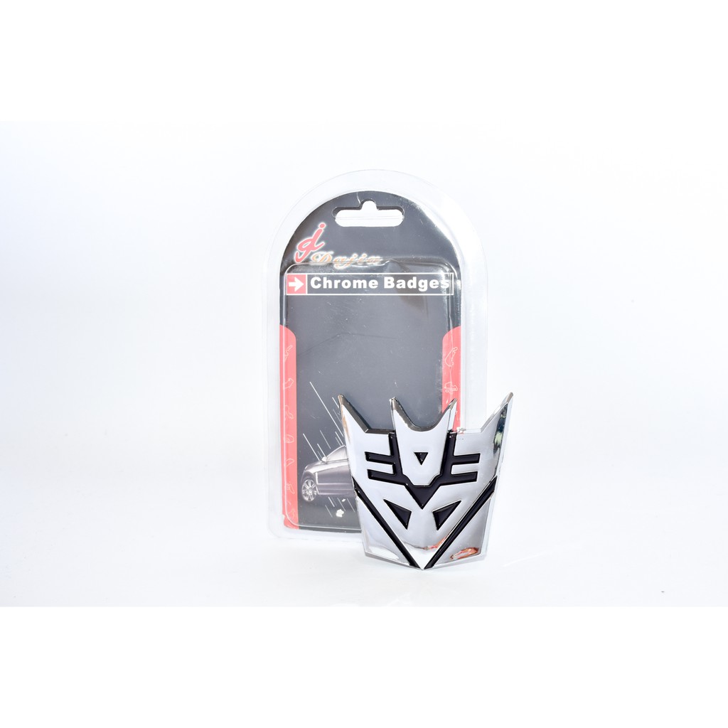 Emblem TRANSFORMERS DECEPTICON Chrome Kualitas Bagus Barang Pilihan Transformer Deception Chrom