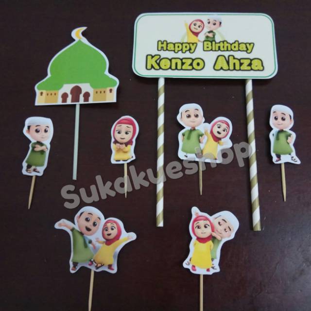 topper hiasan kue Nusa rara nussa rarra
