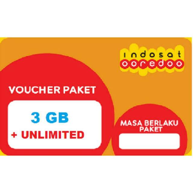 Voucher indosat 3gb unlimited