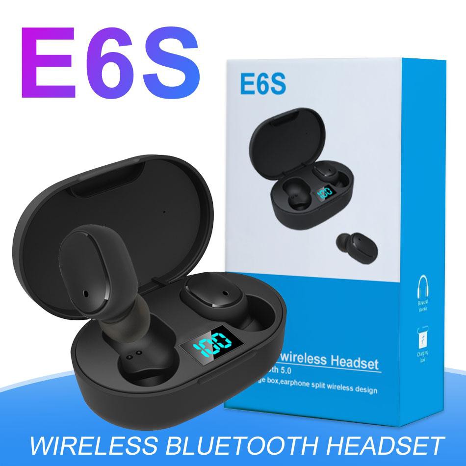 TWS Sporty E6S Wireless LED Capacity Power Earphone Earpod Headset Handsfree Bluetooth