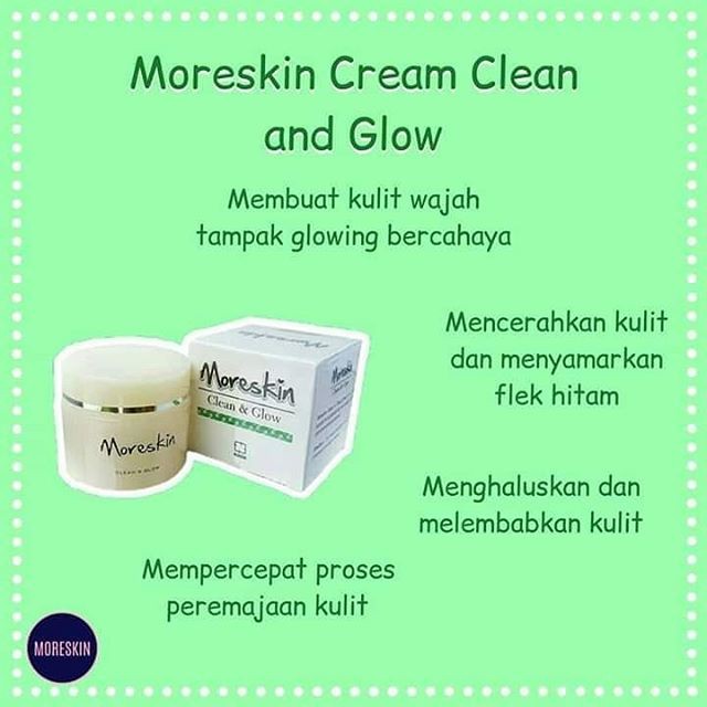 Cream Untuk Wajah Berjerawat Dan Berminyak Moreskin Clean Glow Shopee Indonesia