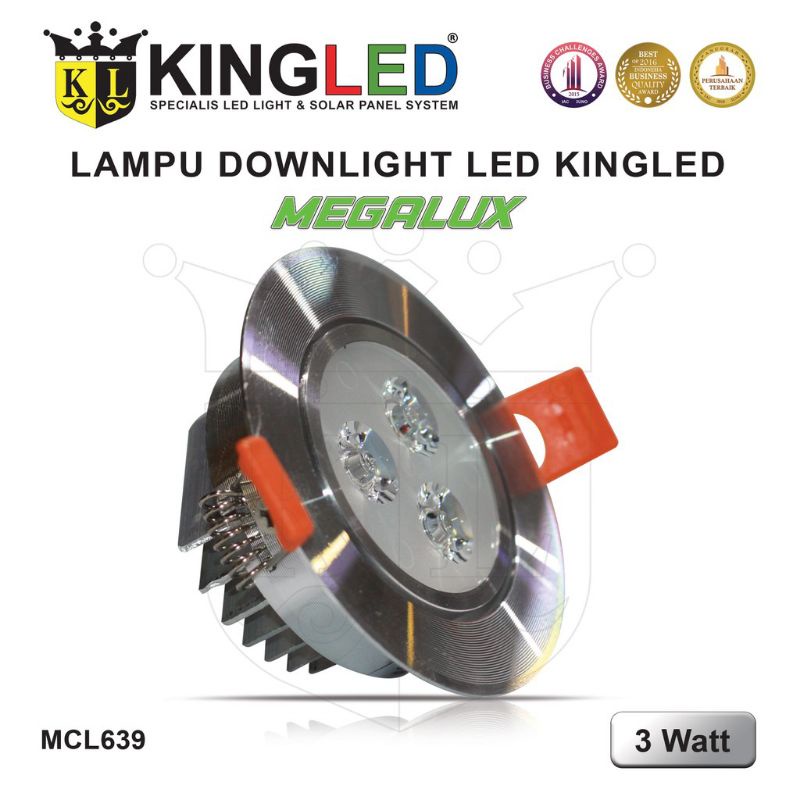 KINGLED Lampu Plafon LED 3 Watt / Downlight LED 3 Watt