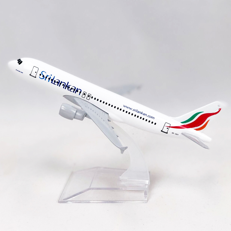 Srilankan Airlines A320 Model Pesawat Terbang Sri Lanka Airbus 320 Die-cast Bahan Alloy Ukuran 16CM