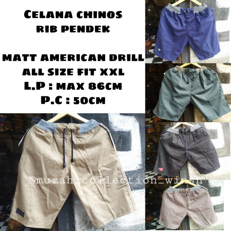 CELANA chinos pendek rib kolor size dewasa/celana pendek/celana cinos