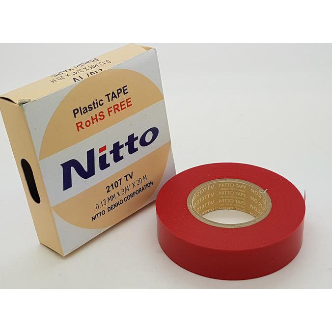 

MERAH Isolasi Solatif Solatip Lakban Nitto 3/4" x 20M