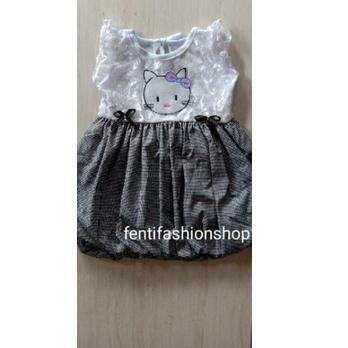 NP.25Au22p ‣ Dres baju anak perempuan hello kitty balon mix brokat 1 2 tahun