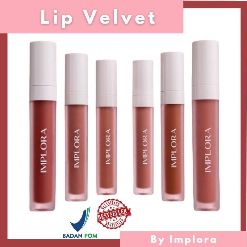 IMPLORA Lip Velvet  dengan formula terbaru , urban lip cream matte Lipstik BPOM lipvelvet