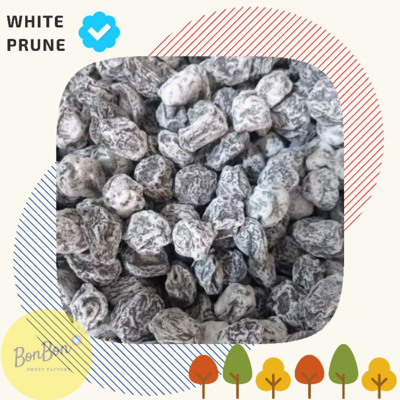 

Ay00! Kiamboy Biji Asem Asin Manis / White Prune / Asinan Buah Plum Kiamboi Putih / Manisan Buah