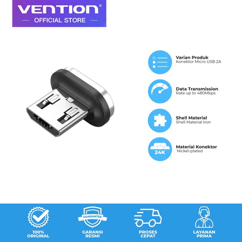 Vention Magnetic Head Connector for Kabel Micro USB C Magnetic Charger