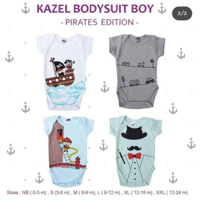 (1Pcs) KAZEL BODYSUIT MOTIF BALLET &amp; PIRATES