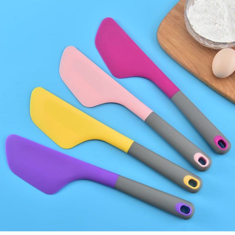 SPATULA SILICONE JUMBO SENDOK PENGADUK ADONAN MAKANAN WARNA WARNI