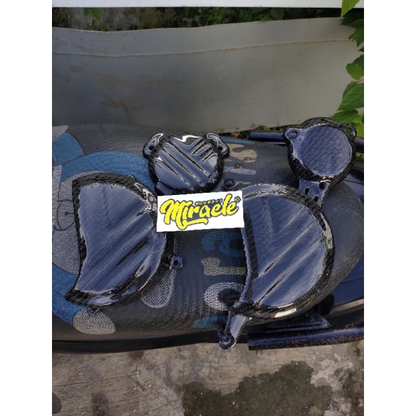 Cover mesin kankir KLX 150/140/bf/dtracker carbon kevlar