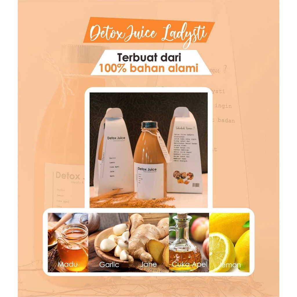 Detox Juice Ladysti Jus Pelangsing Juiece Diet Shopee Indonesia