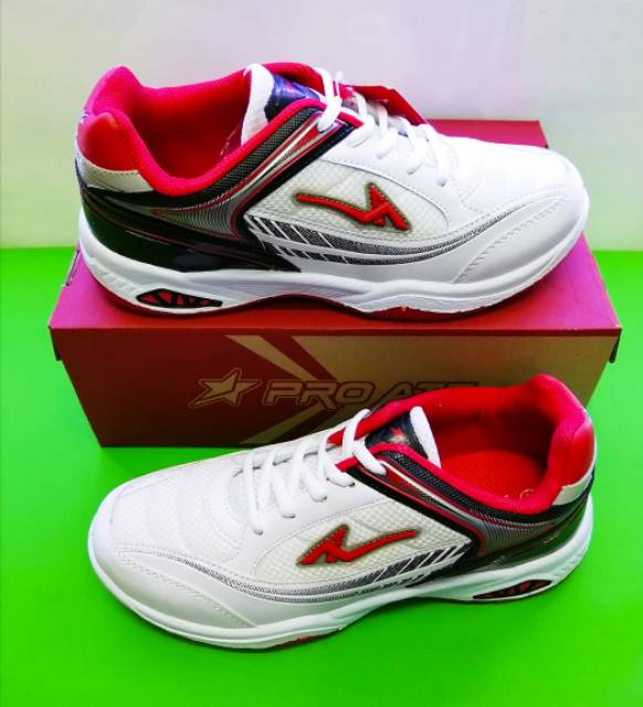 Sepatu BuluTangkis Volly Pria Trenn Kekinian Pro Att Sport Tali Sol Karet Anti Slip Size 39 sd 43 Premium Berkualitas