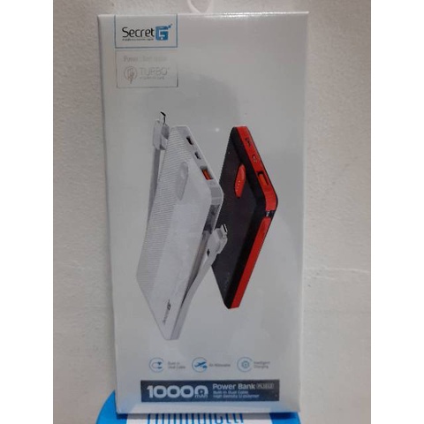 POWEBANK ORIGINAL SECRET G PL1013 10000mAh Quick Charger Baterai  Micro /Type-C Lighning