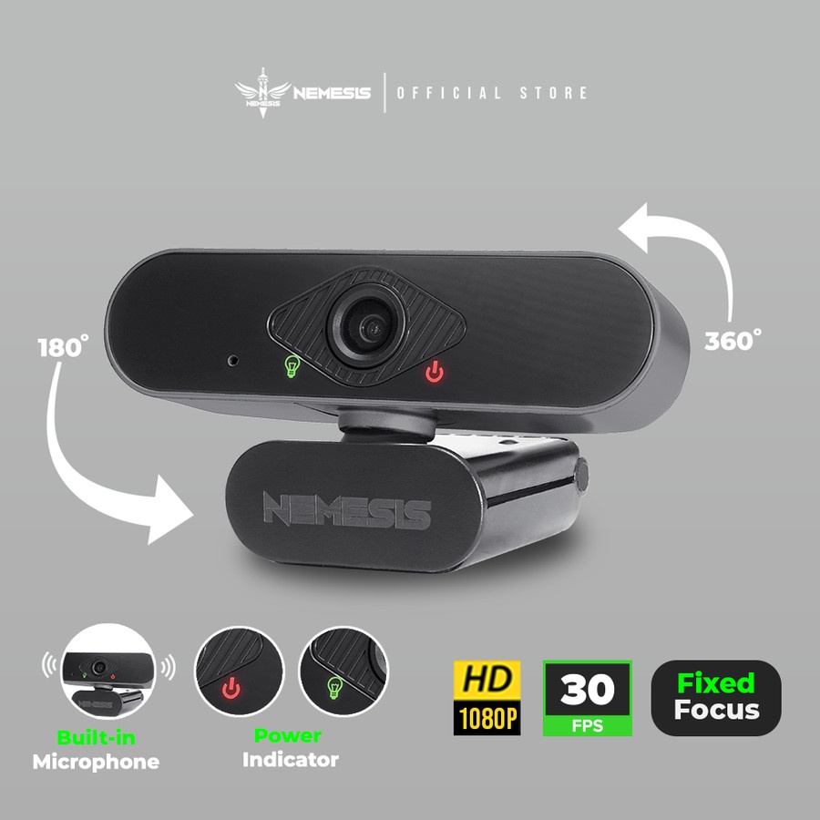 Webcam Nemesis NYK A50 A-50 Crusher 1080p 30Fps Built-In Microphone