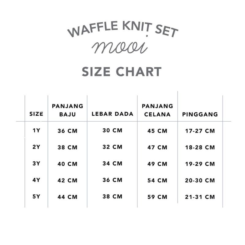 MOOI Waffle Knit Set