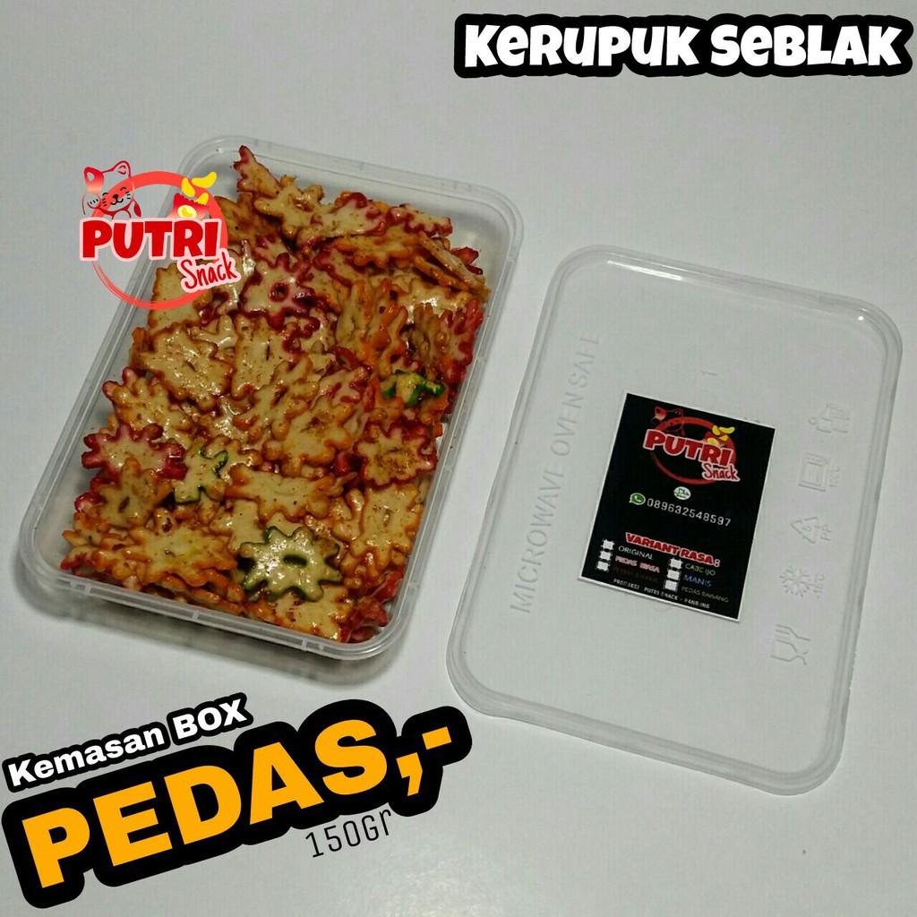 Keripik Seblak Bintang kemasan box 150gr