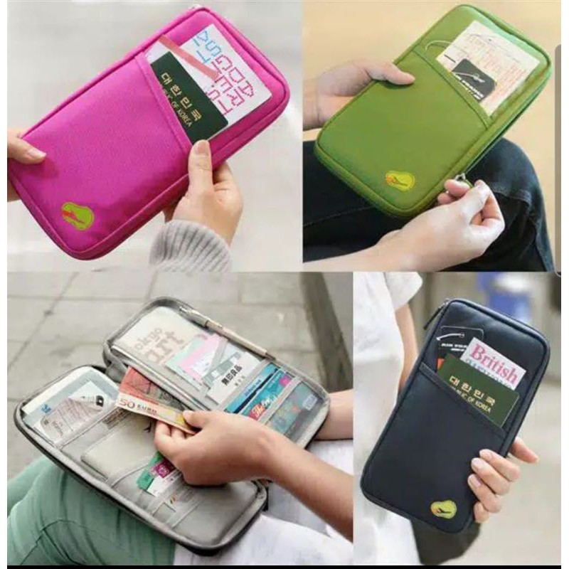 CARD ID HOLDER  PASPORT WALLET DOMPET TRAVEL ORGANIZER