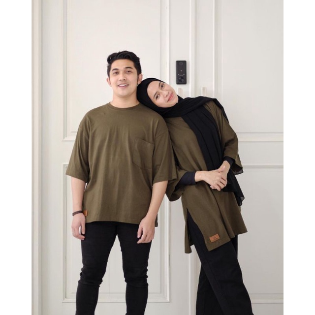 DYN - Kaos Reglan Over Size LD 134cm / Kaos Panjang Faye Top Couple | Atasan Cotton Combed panjang 3