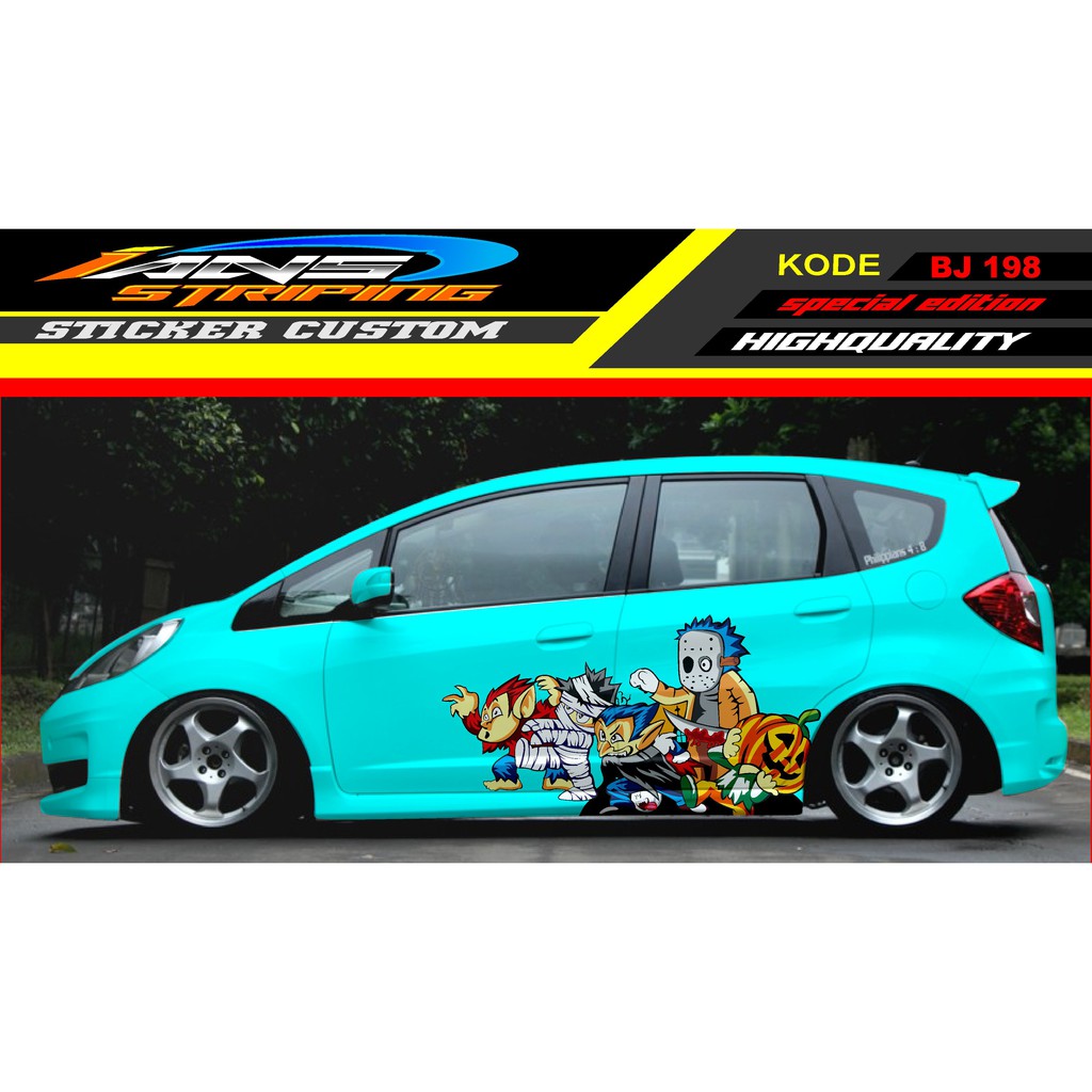 VARIASI STICKER MOBIL HONDA JAZZ