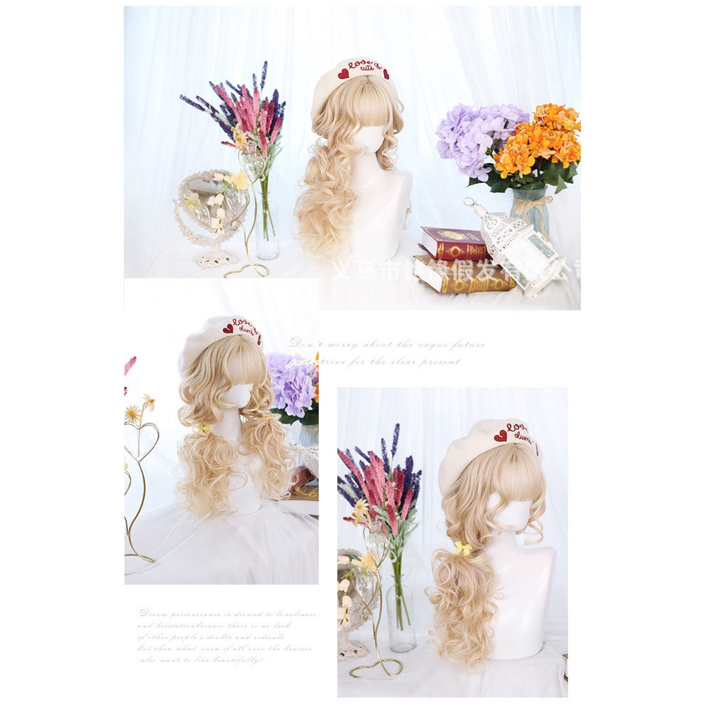 WDA-29 wig daily jepang korea kpop panjang mermaid curly natural rambut palsu