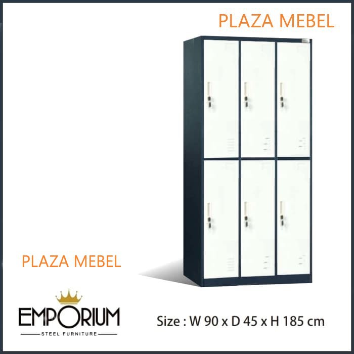 Loker Locker Cabinet Besi 6 Pintu Emporium