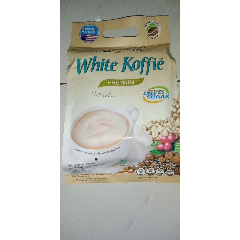 

LUWAK WHITE KOFFIE PREMIUM LESS SUGAR 20 x 20 gram