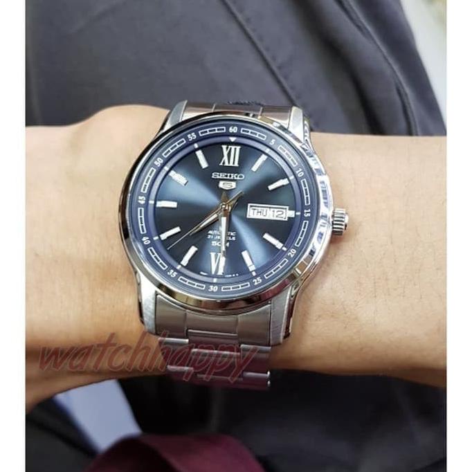 Jam Tgn ORIGINAL SEIKO 5 SNKP17K1 Automatic DarkBlue Dial 45 mm SNKP17