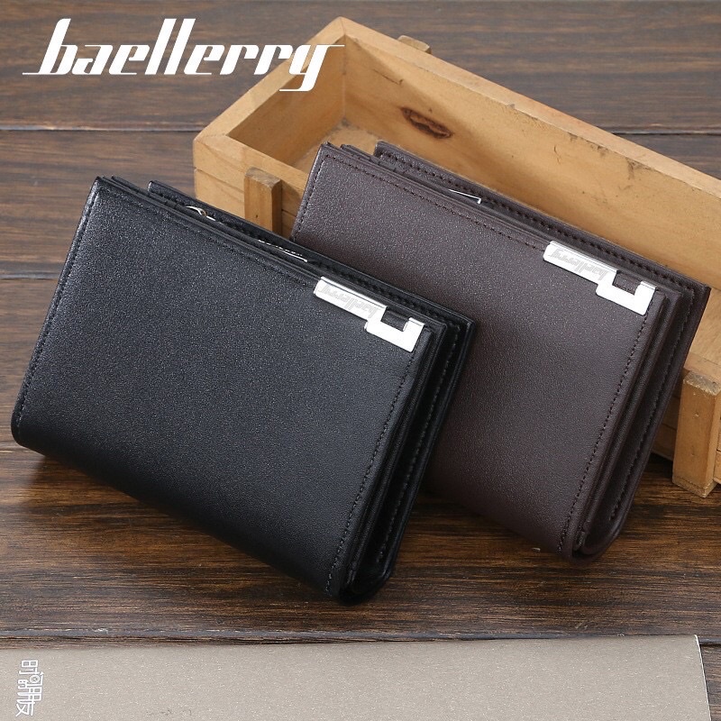 [ ORIGINAL ] BAELLERRY 1102 Dompet Pria Impor Bahan Kulit PU Leather Premium