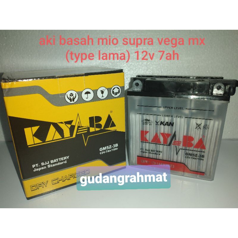 Aki basah KAYABA supra mio vega jupiter (lama) 12v 7ah