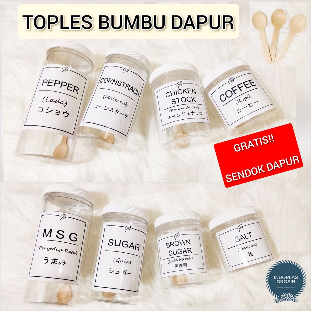 TOPLES TABUNG PLASTIK / TOPLES BUMBU  DAPUR / TOPLES PLASTIK BUMBU DAPUR