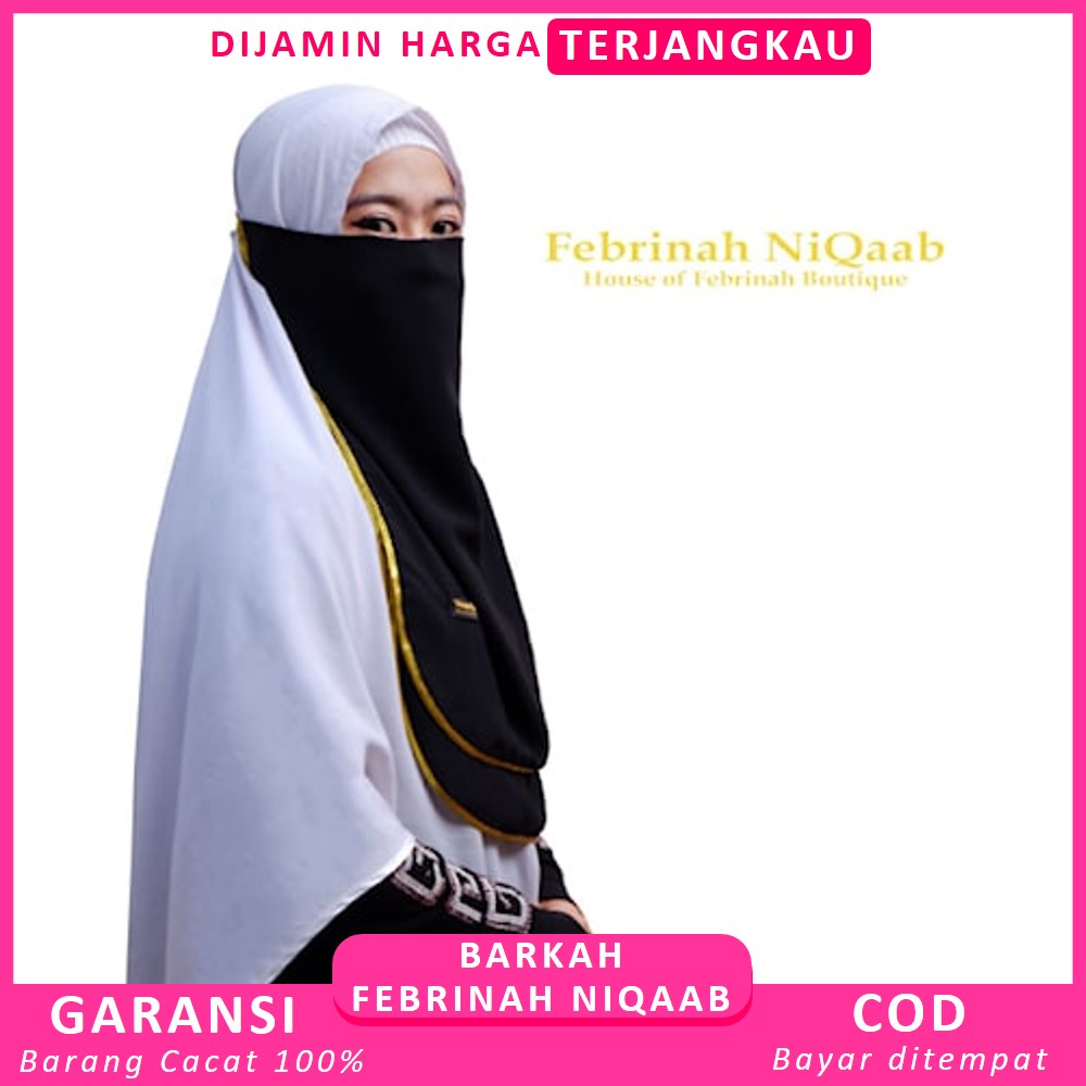 Cadar Niqab Hijab Niqob Jilbab Nikab Nikob Niqop Veil Khimar Muslim Saudia Arab Cadar Tali 2 Layer W