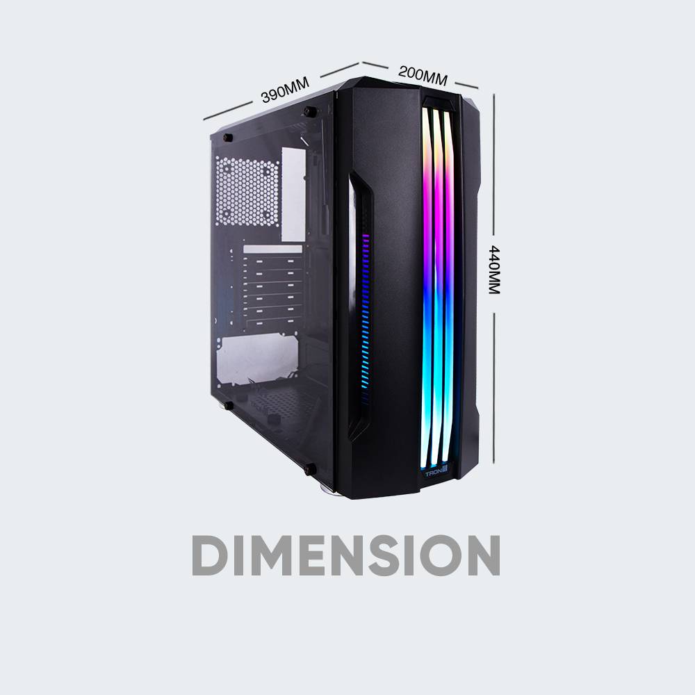 Casing PC Gaming Armaggeddon TRON III (T3) - Casing Armagedon TRON 3 Full ATX / Micro ATX / ITX