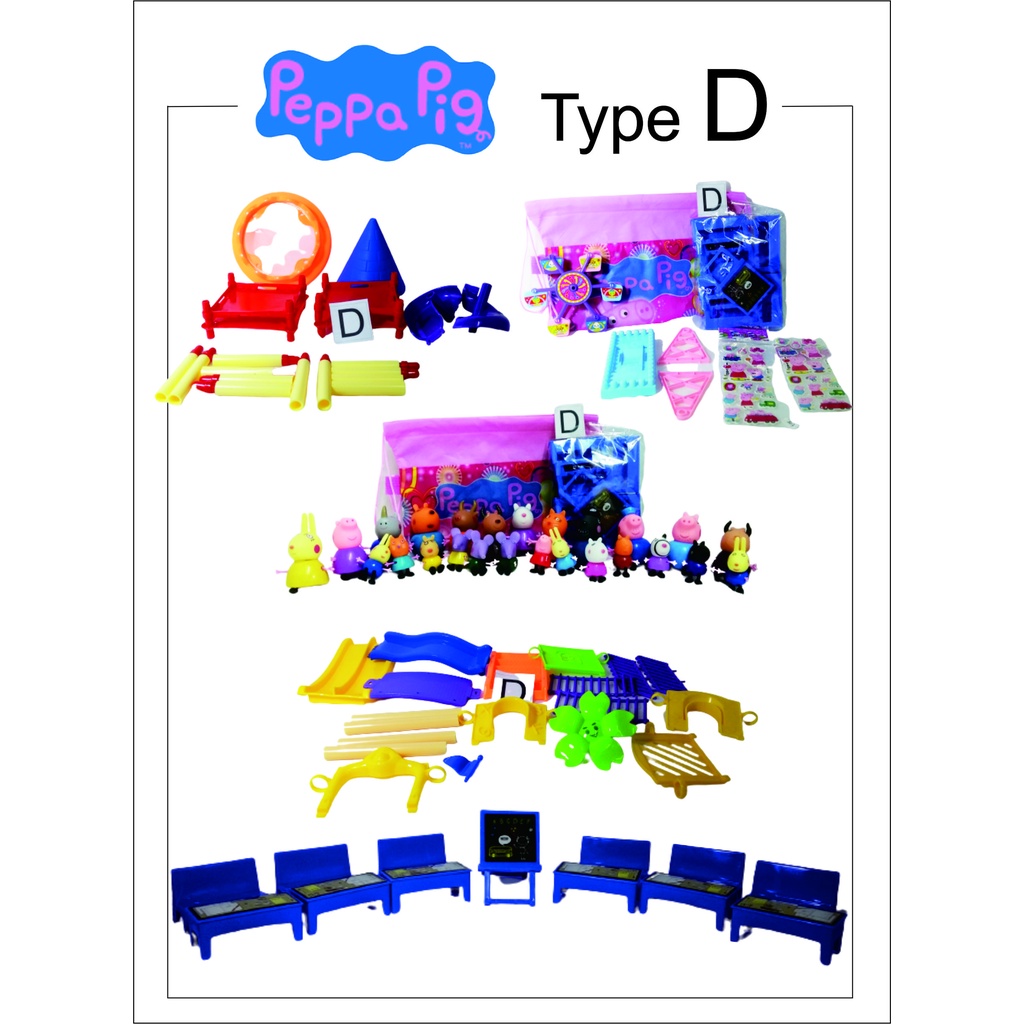 MAINAN ACTION FIGURE MODEL ANIME PEPPA PIG TYPE D &amp; TYPE H