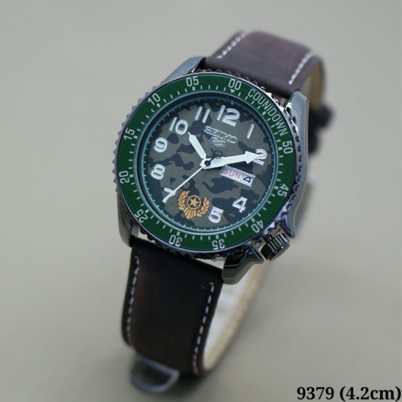 [4 WARNA] Jam Tangan Pria Seiko Street Fighter Tanggal Hari Kulit