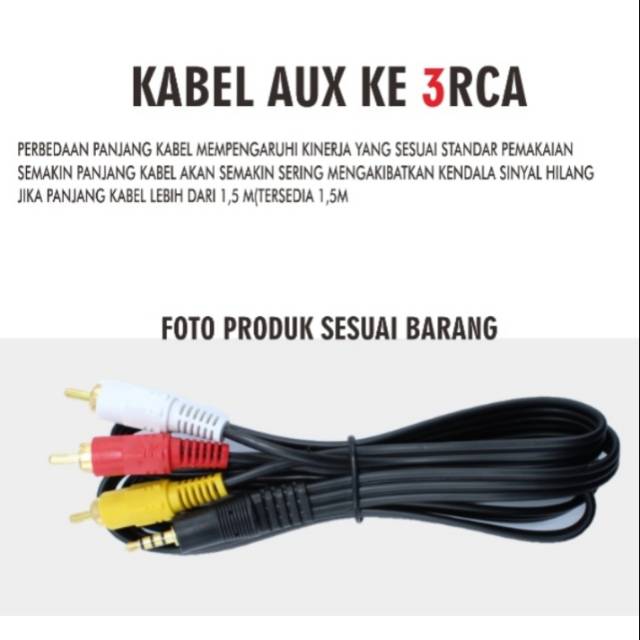 Kabel RCA stereo speaker