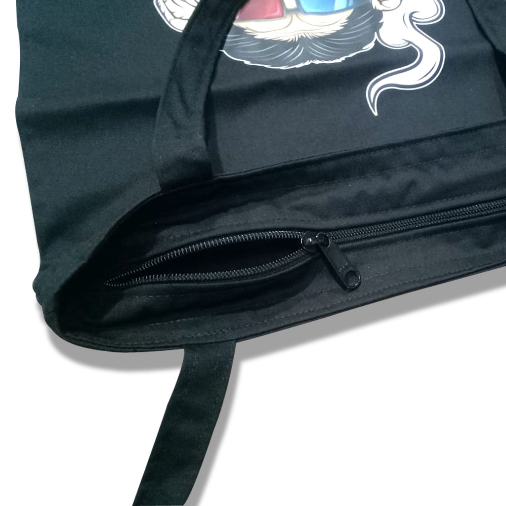 Tas Totebag OVERLIMIT Tote Bag Resleting Serba Guna / Totbag Distro Tas Tootbag Casual Tot Bag Motif