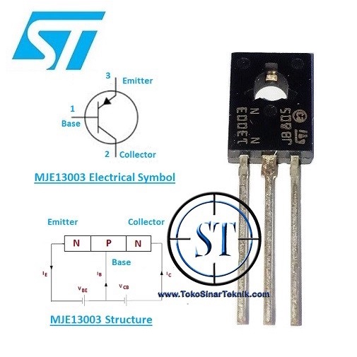 MJE 13003 MJE13003 Transistor NPN Power Transistor Original ST TO-126