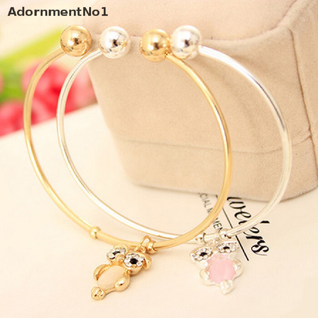 (AdornmentNo1) Gelang Tangan Cuff Fashion Motif Burung Hantu Aksen Berlian Imitasi Untuk Perhiasan Wanita