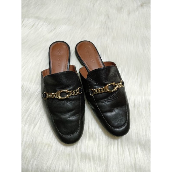 Sandal Sepatu Coach Sofi Flat Black